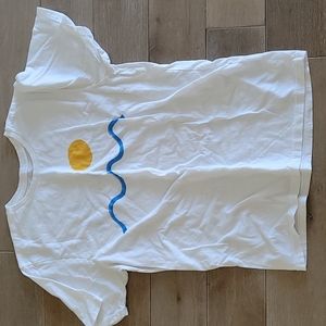 Mollusk Medium Sun/Waves White T-Shirt